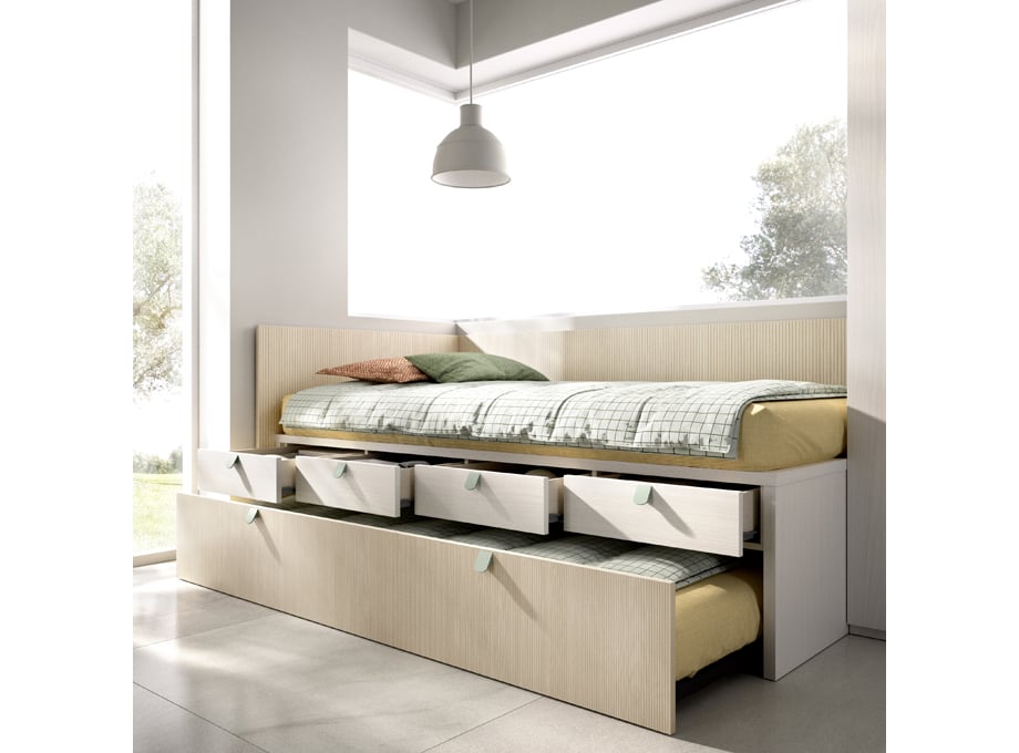 Detalle cama compacta modelo Jumpy 101