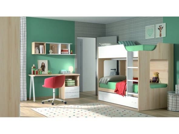 Dormitorio con litera modelo Win Basic 29