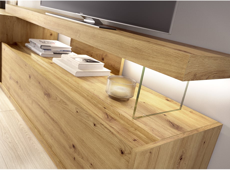 Detalle luz salón modelo Duo 48