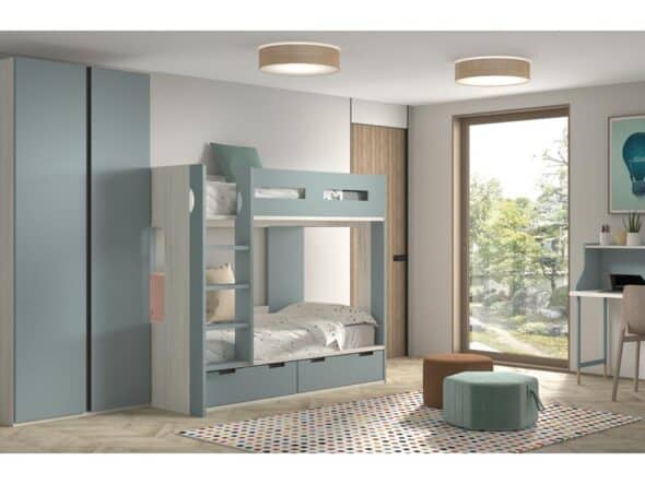 Dormitorio con litera modelo Evo 203