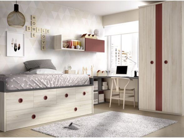 Dormitorio juvenil compacto alto Rimobel