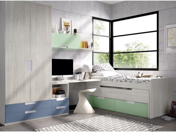 Dormitorio con compacto alto Rimobel