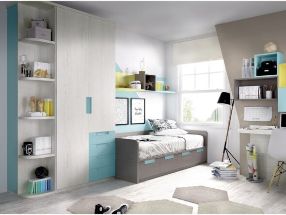 Dormitorio con compacto bajo Rimobel