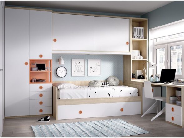 Dormitorio juvenil con puente Rimobel