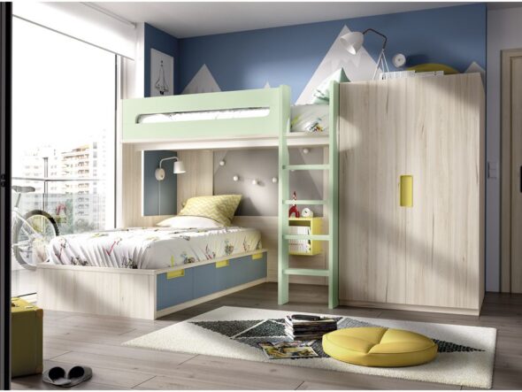 Dormitorio con litera en LRimobel 305