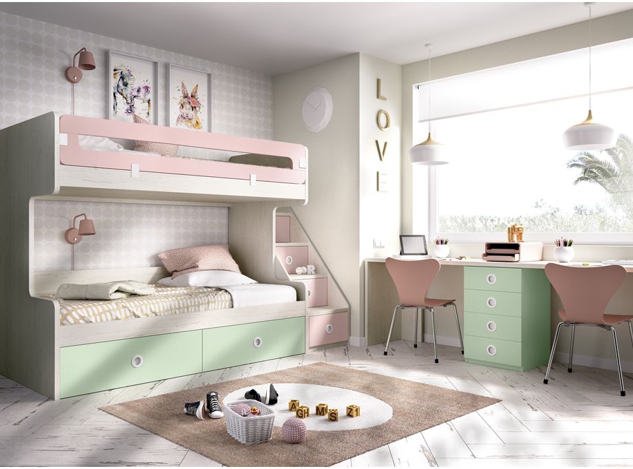 Dormitorio con litera juvenil Rimobel Jumpy 310