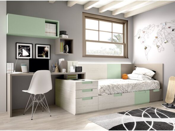 Dormitorio juvenil con sistema modular Rimobel