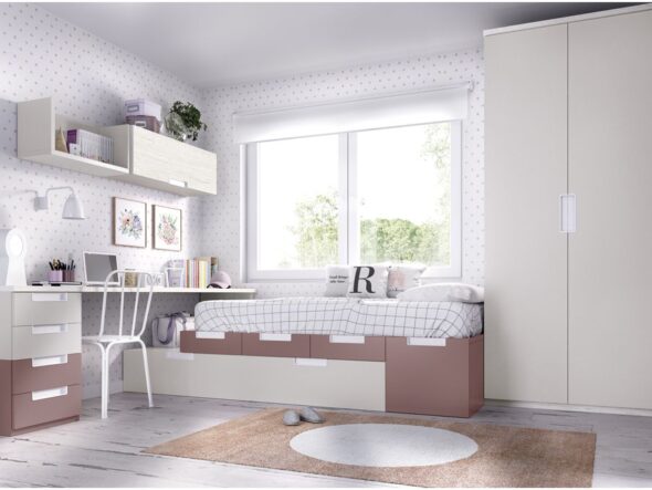 Dormitorio juvenil con sistema modular Rimobel