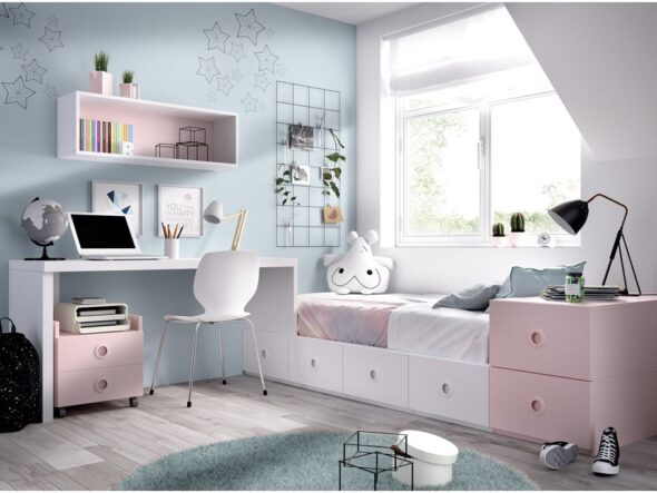 Dormitorio con cama modular Rimobel 506