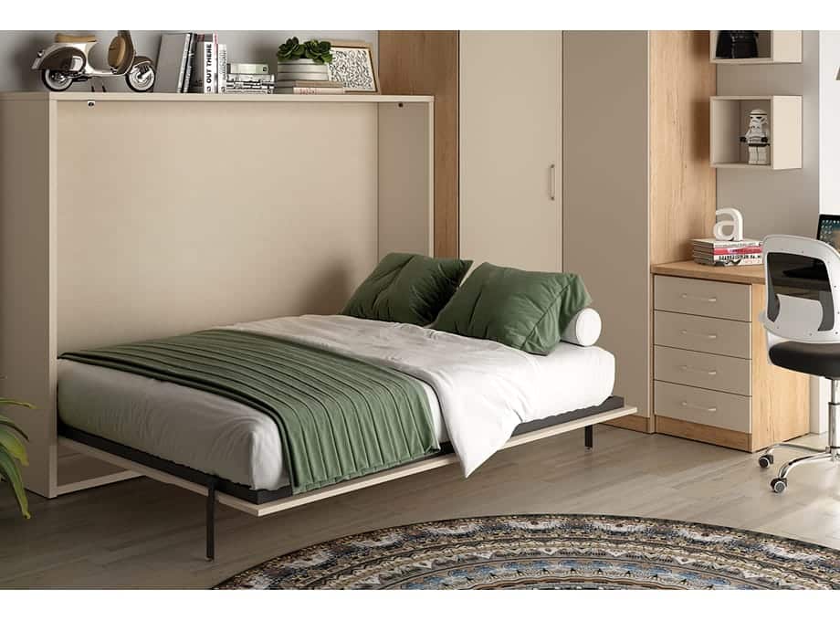 Detalle cama abatible abierta modelo Lider Go 37