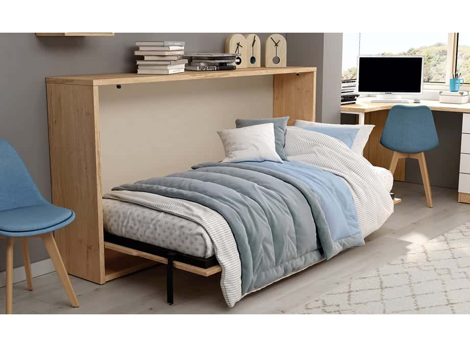 Detalle cama abatible abierta modelo Lider Go 38