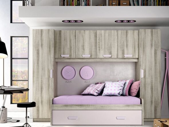 Dormitorio Juvenil barato azor lider 17 con puente