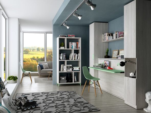 Dormitorio Juvenil cama abatible Azor lider 11