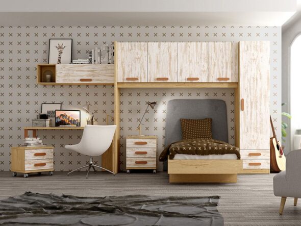 Dormitorio Juvenil con puente Azor lider 11