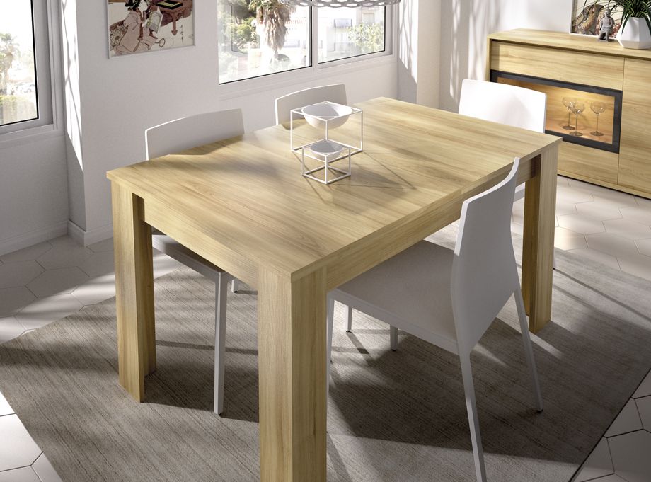 Mesa de comedor redonda de diseño moderno ADARA madera diferentes tamaños y  acabados