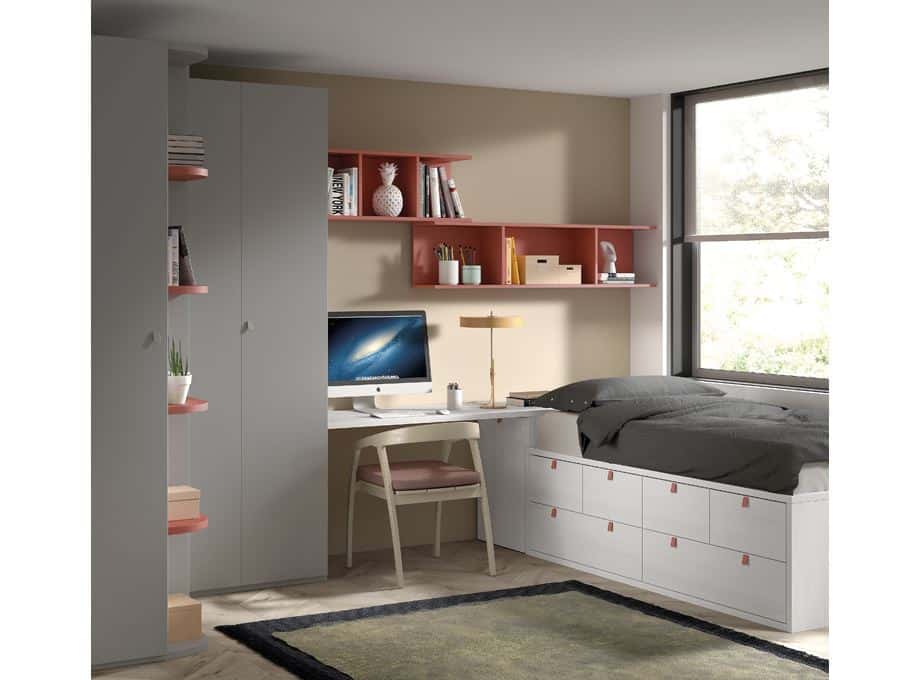 Detalle dormitorio juvenil modelo Evo 024