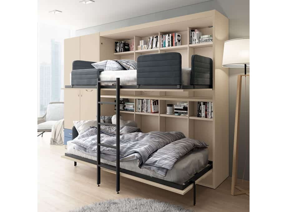 Detalle cama abatible abierta modelo Lider Go 35