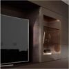 Complemento mueble de tv con puerta desplazable