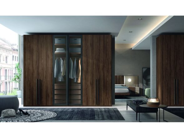 Armario de 2 puertas correderas con panel espejo Cosmo 26 de Glicerio  Chaves - Muebles A Casa