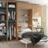 Dormitorio con cama abatible S54