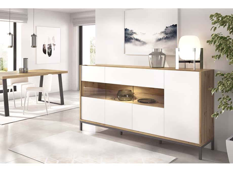 Aparador Duo 13 en Nordic y Blanco