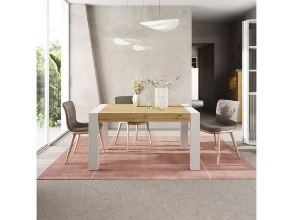 Mesa de comedor extensible en color artisan