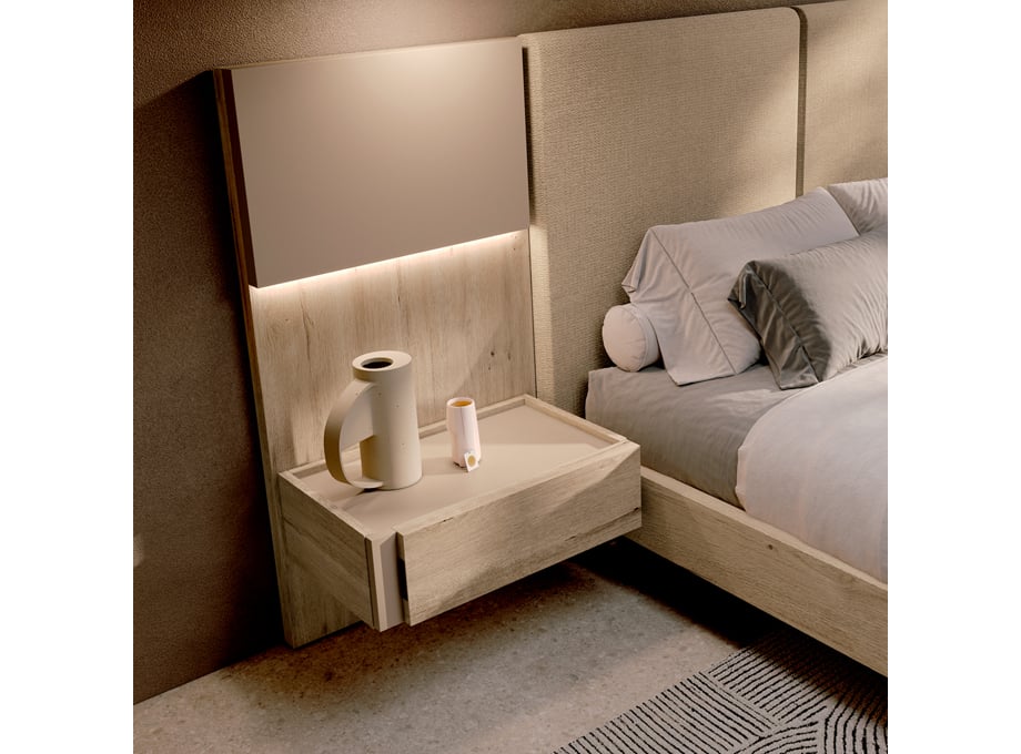Detalle mesita de noche modelo Esenzia D02