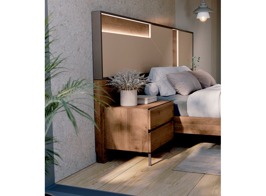 Detalle mesita de noche modelo Esenzia D04