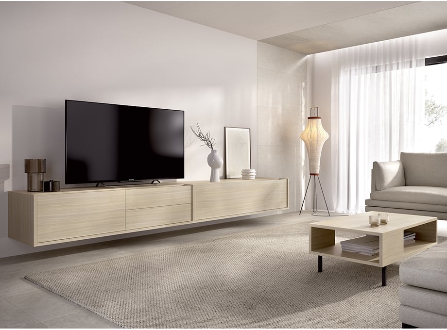 Salón modelo Duo 18 en color Roble