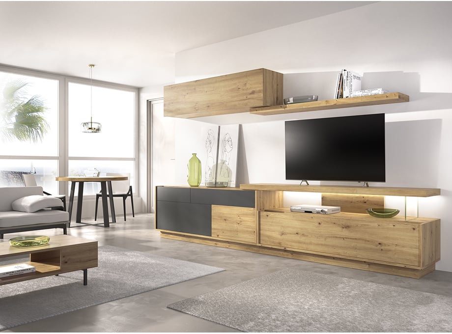 Mueble para el salón Duo 31 - Nordic y Grafito