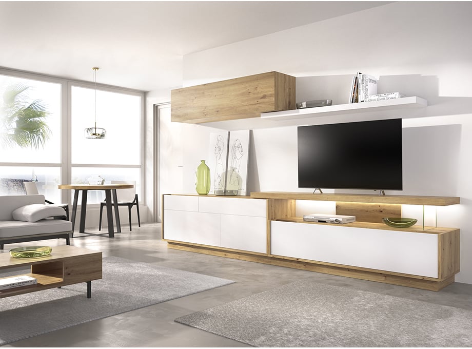 Mueble para el salón Duo 31 - Nordic y Blanco